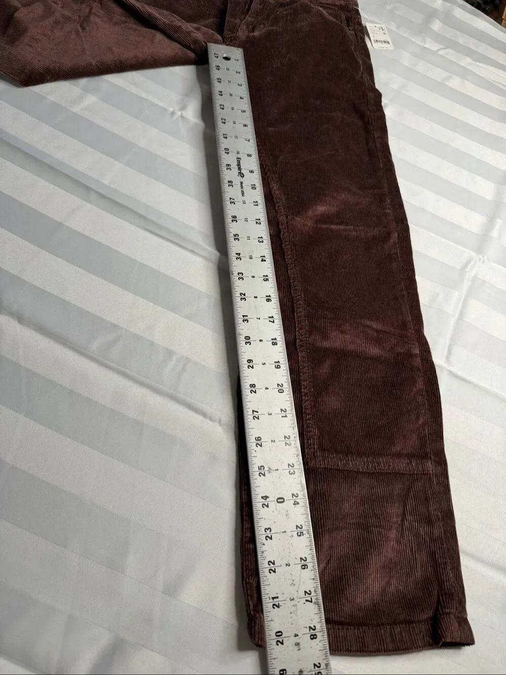 NWT Free People High Rise Straight Leg Brown Corduroy Pants Size 26 New